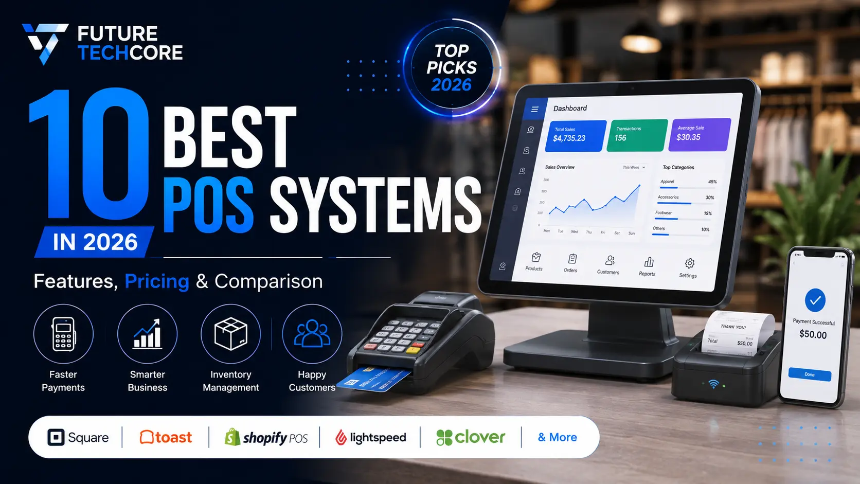 10 Best POS Systems in 2026: Features, Pricing & Comparison