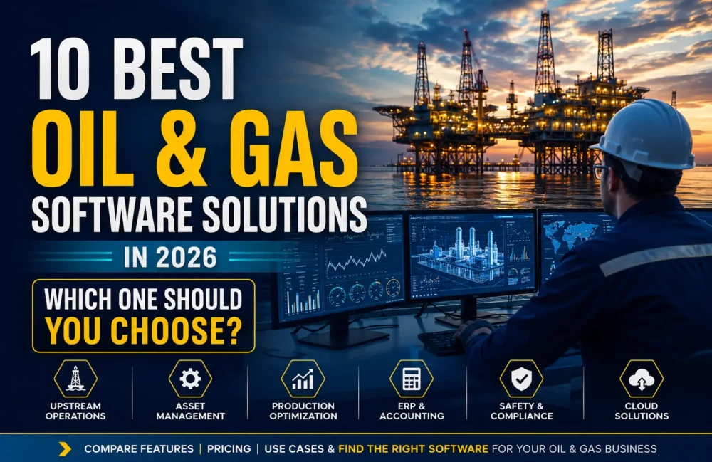 Best oil & gas software solutions in 2026 for upstream operations, asset management, production optimization, ERP and accounting