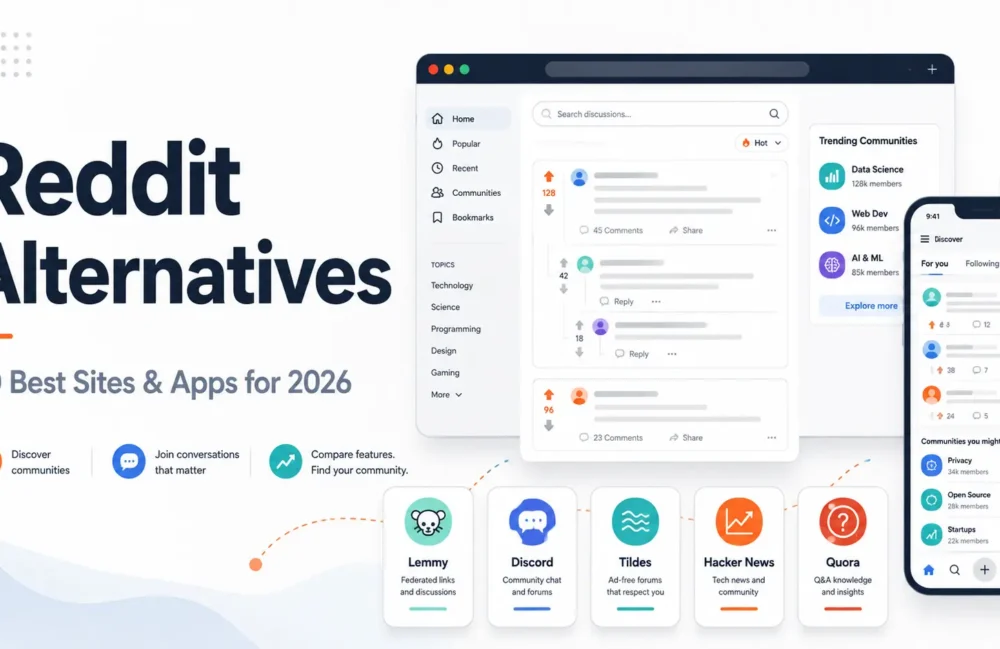 Best Reddit alternatives in 2026 with sites and apps for communities, discussions, and social discovery
